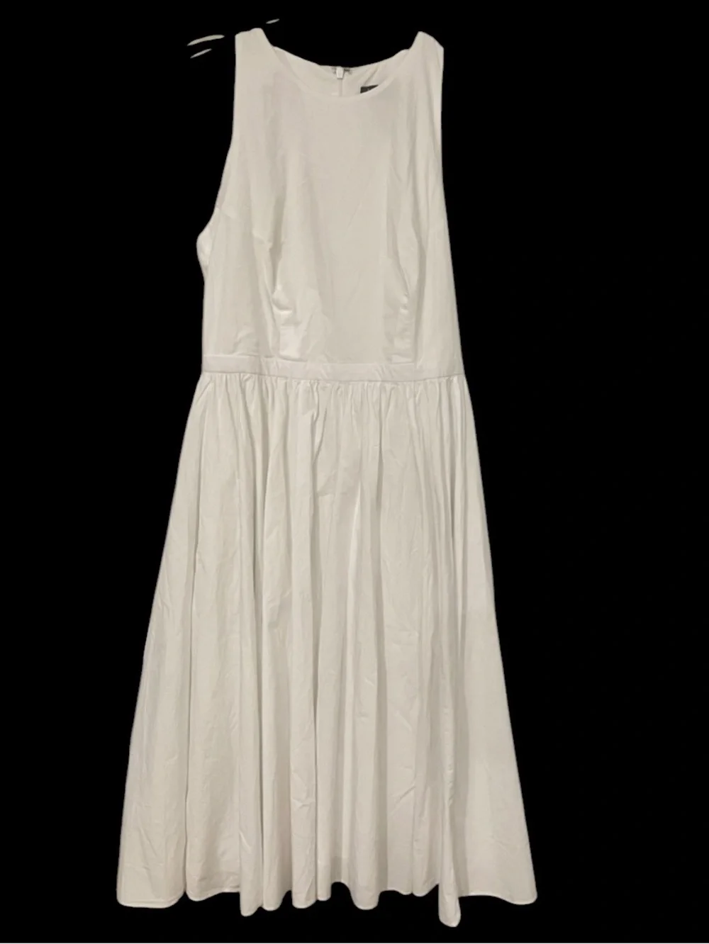 J. Crew White Sleeveless Midi Dress